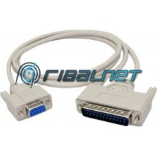 CABO EXTENSÃO RS232 COM SERIAL CABLE DB9M DB9F 3M BEJE